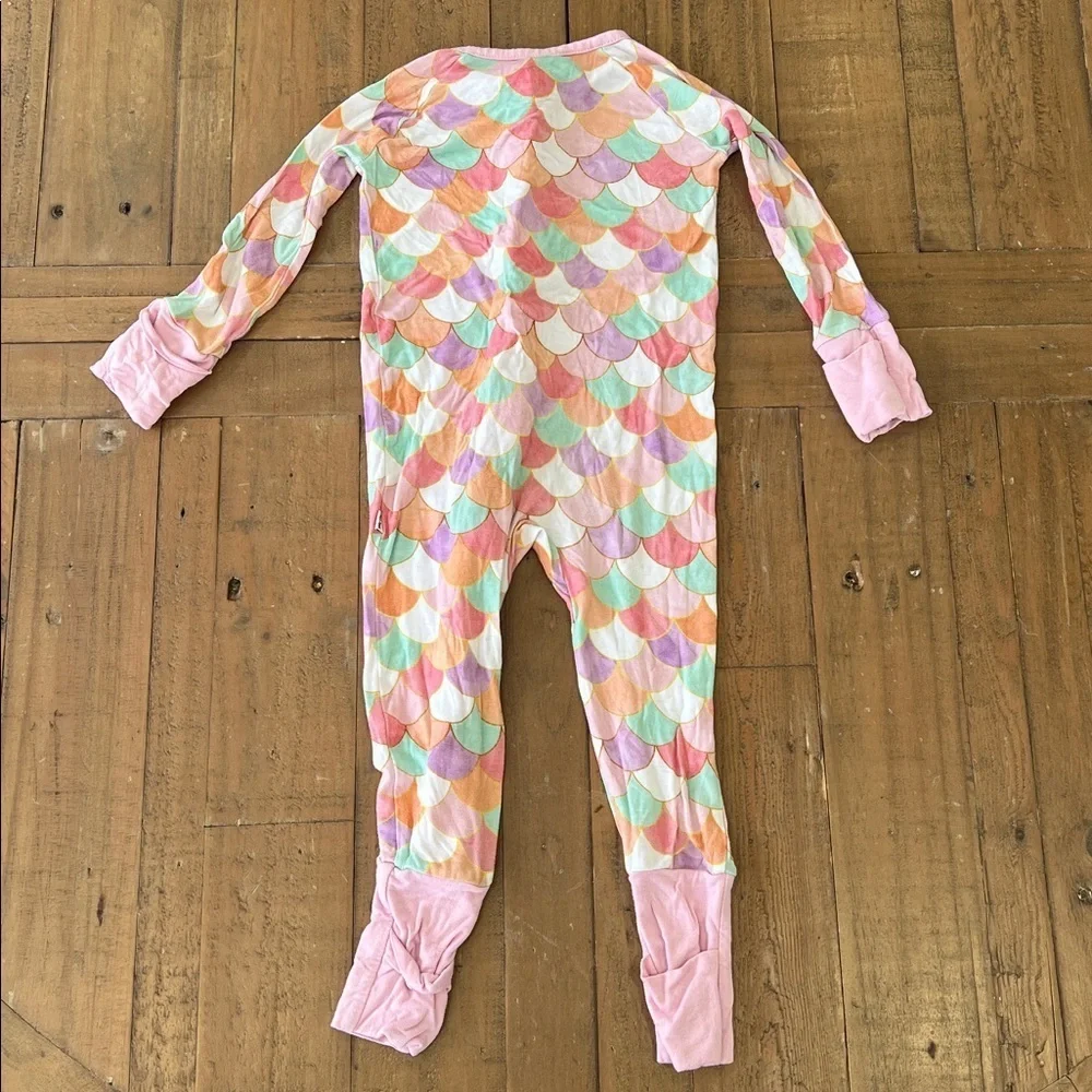 Little Sleepies mermaid scales bamboo zippy 6-12 months